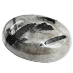 Black Rutilated Quartz Palm Stone