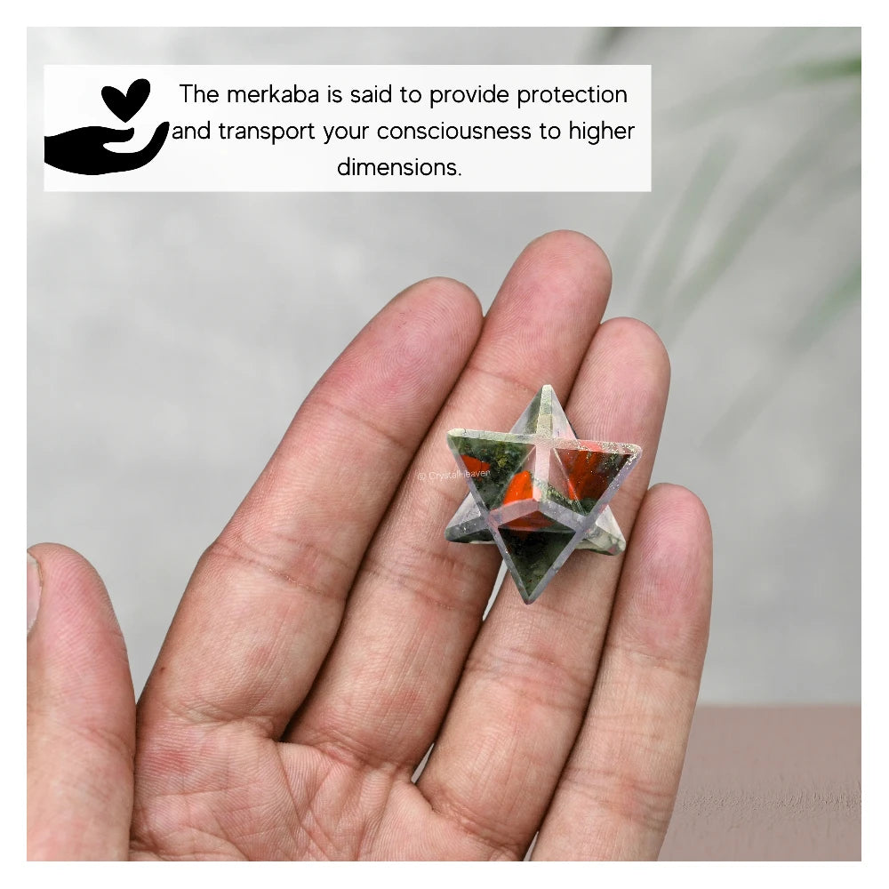 African Bloodstone Crystal Merkaba (15-20mm)