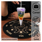 7 Chakra Crystal Orgone Pendulum