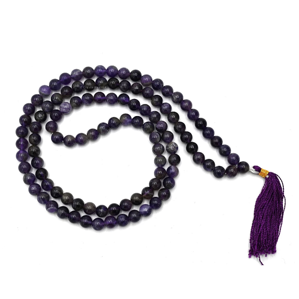 Amethyst Japa Mala (Without Knot)