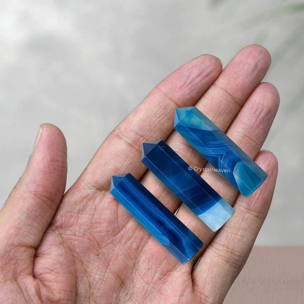 Blue Onyx Pencil Points (Set of 50)
