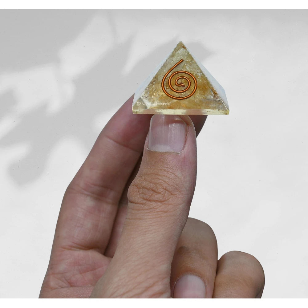 Citrine Orgone Pyramid - 30mm