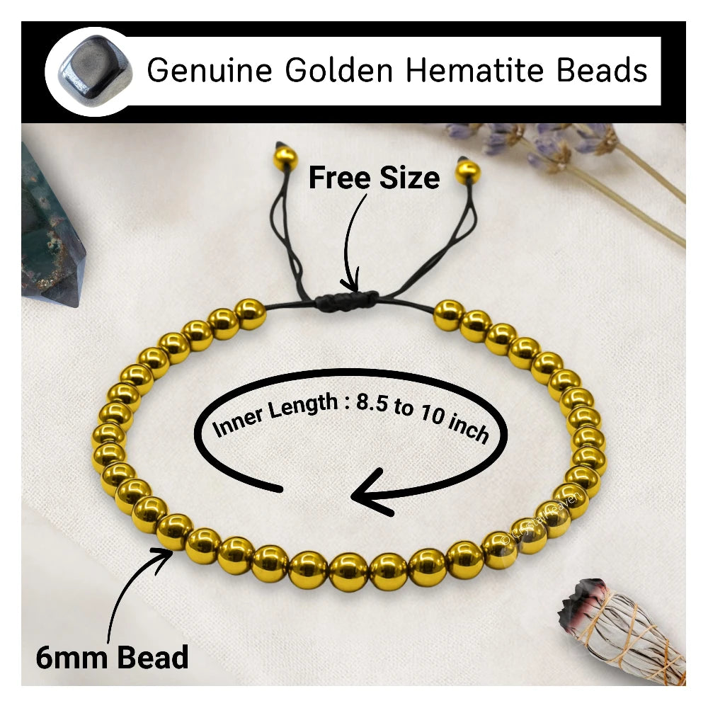 Golden Hematite Anklet (Without Knot)