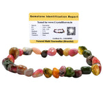 Multi tourmaline Tumbled Bracelet (Elastic)
