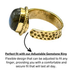 Labradorite Ring (Gold/Oval)