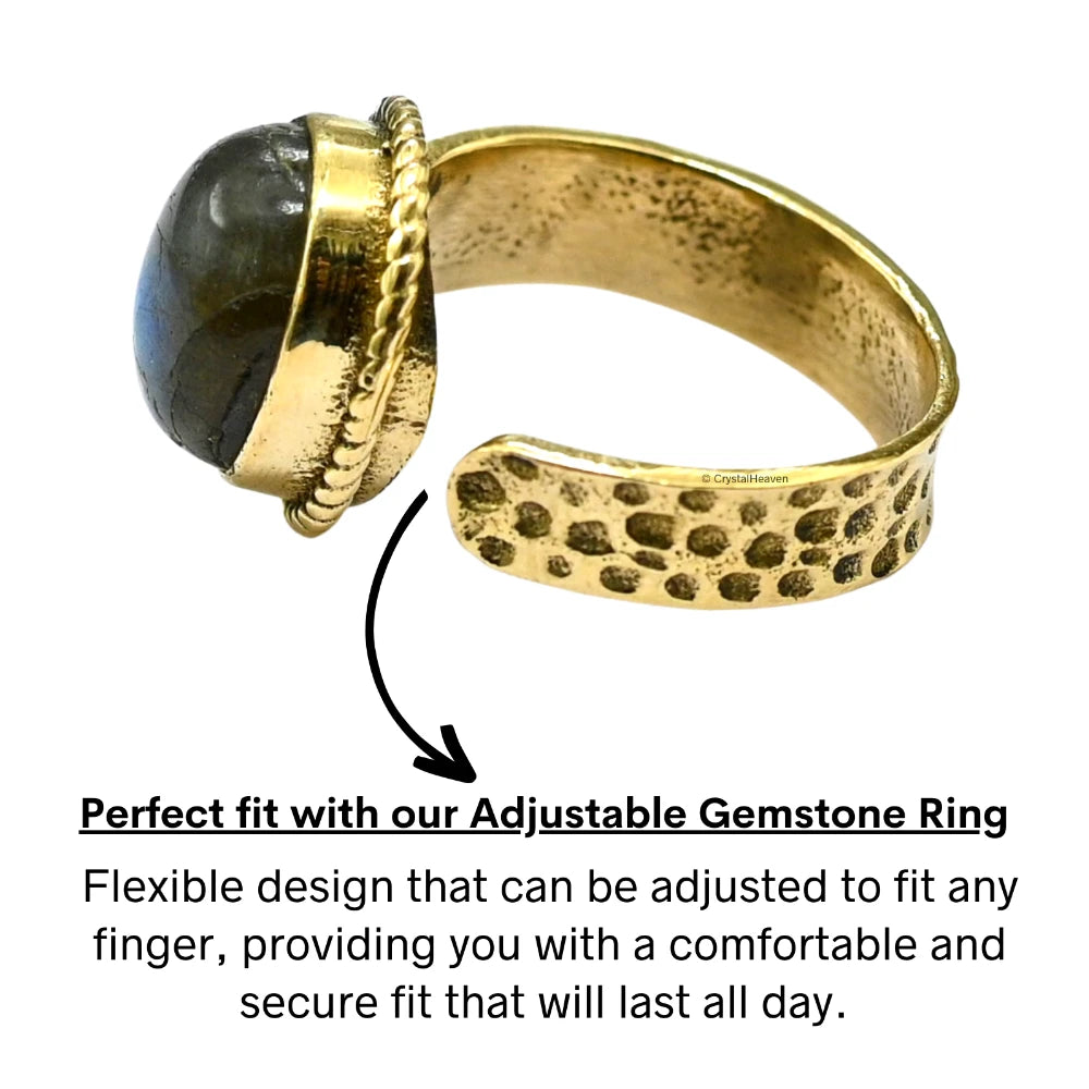 Labradorite Ring (Gold/Oval)