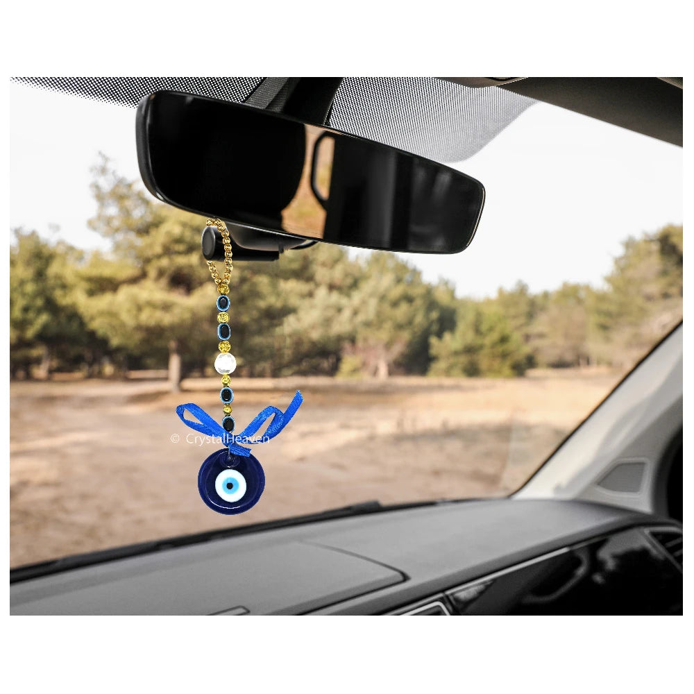Evil Eye with Diamond Sphere Car Hanging Ornaments (7 Inch)