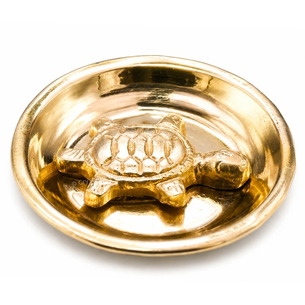 Tortoise with Plate Bass Idol Figurine (40 Gram, 2.5 Inch)