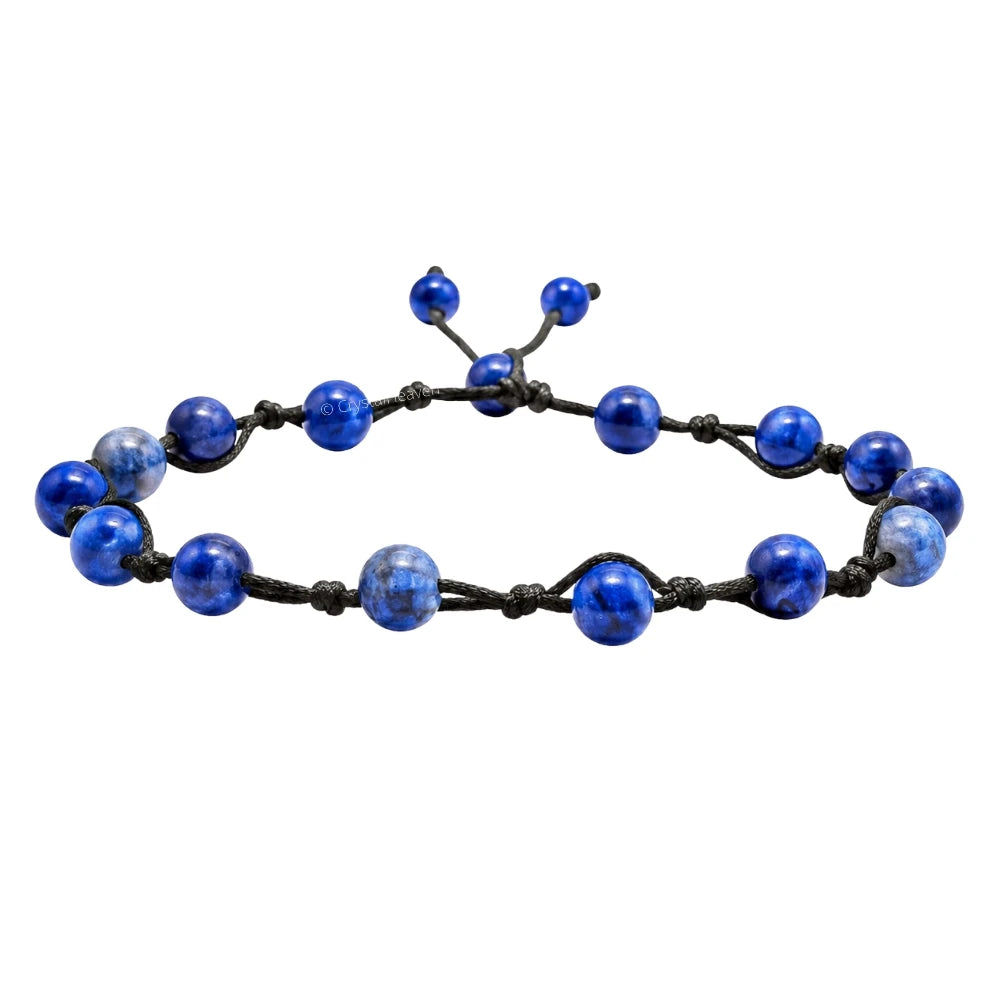 Sodalite Anklet (Hand Knotted)