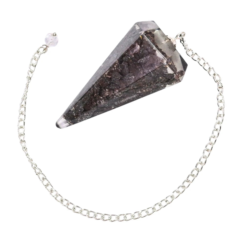 Hematite Crystal Orgone Pendulum