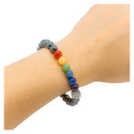 Hematite Chakra with Buddha Bracelet (Elastic)
