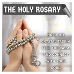 Dalmatian Jasper Crystal Tasbih (Silver)