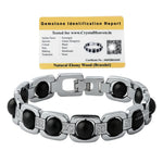 8mm Karungali Bracelet - Premium Silver Chain