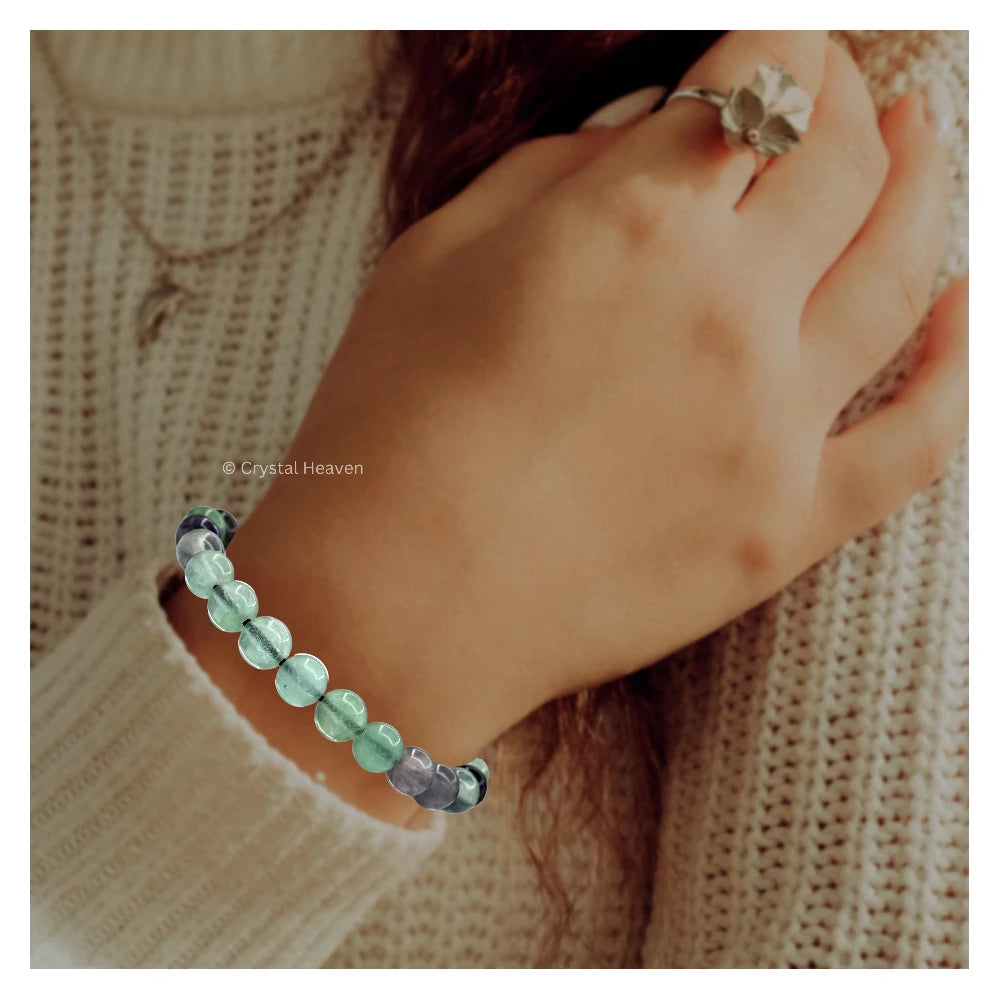 Multi Fluorite Bracelet (Elastic)