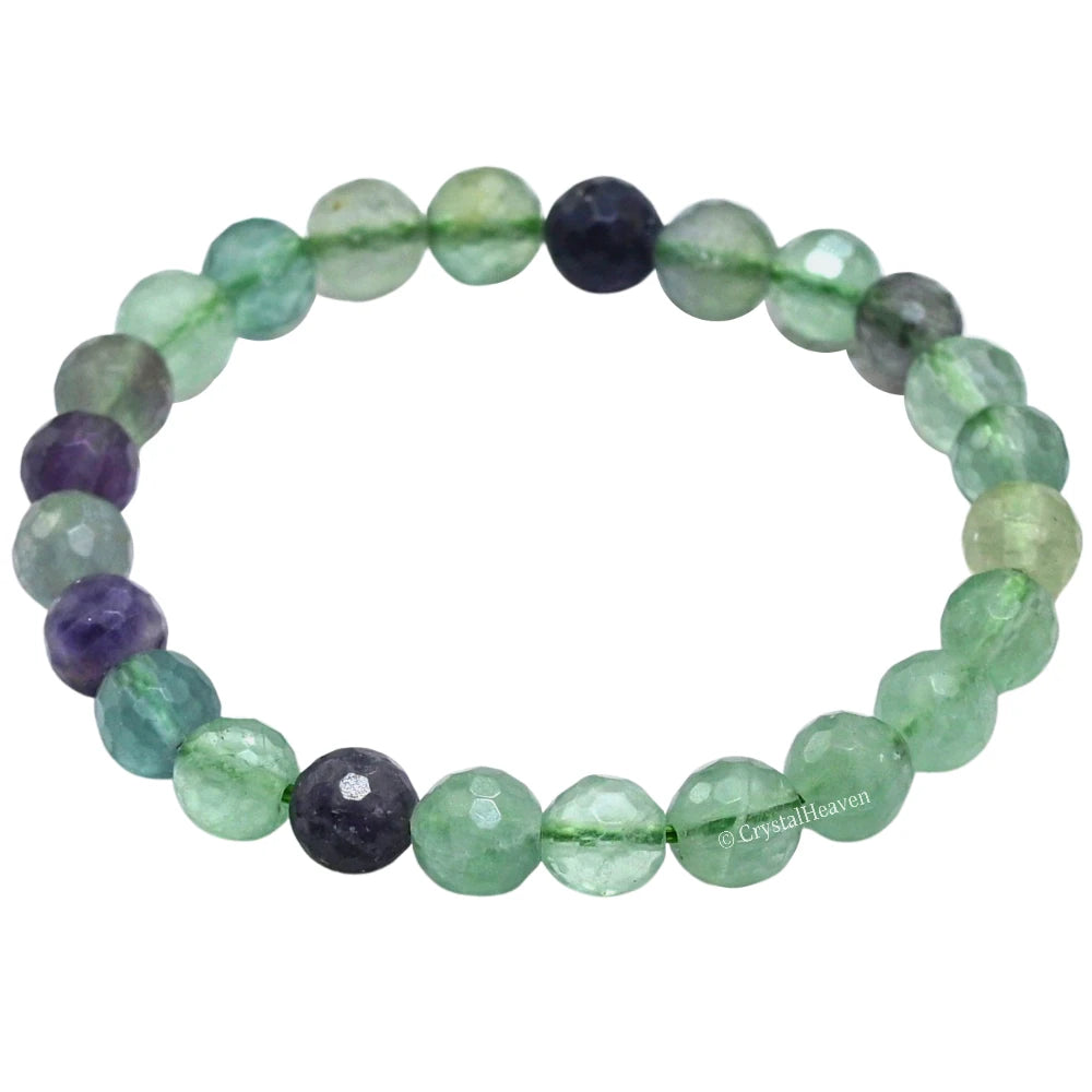 Multi Fluorite Bracelet (Faceted-Stretchable)