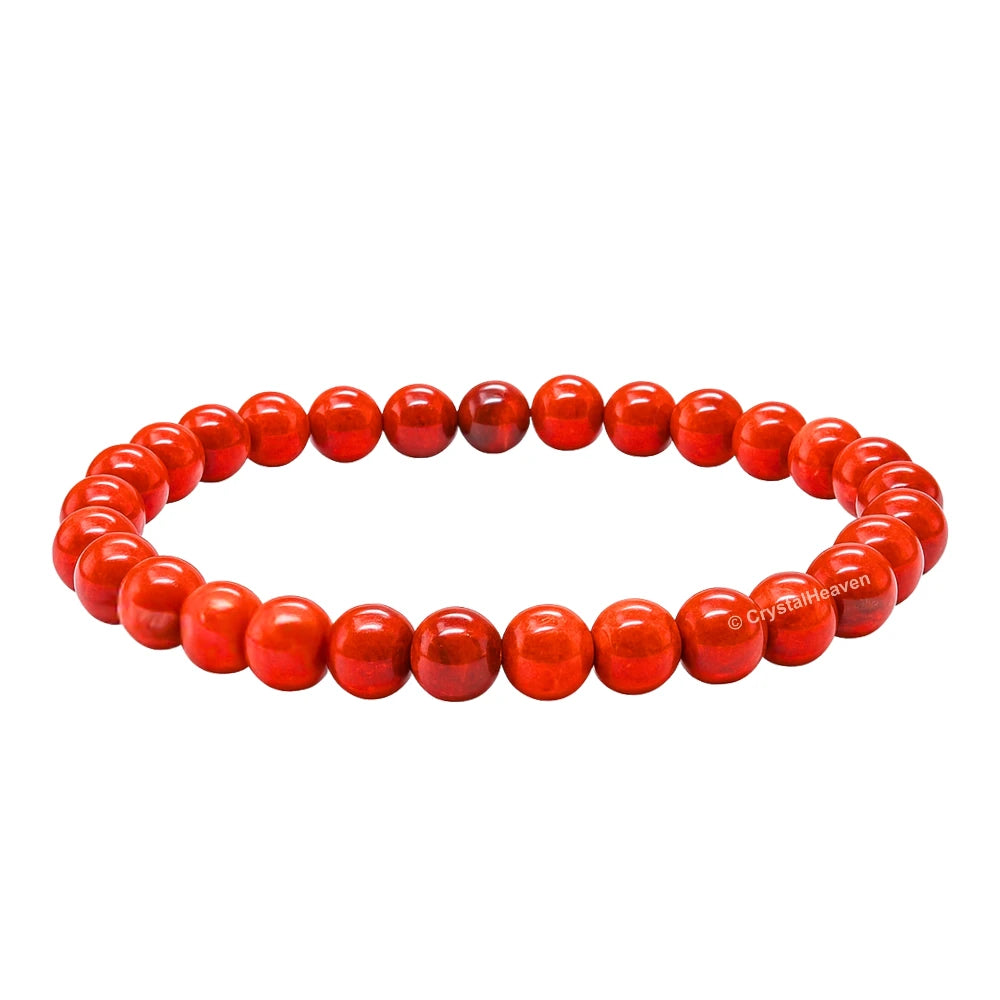 Red Jasper Healing Crystal Bracelets - 6mm Beads