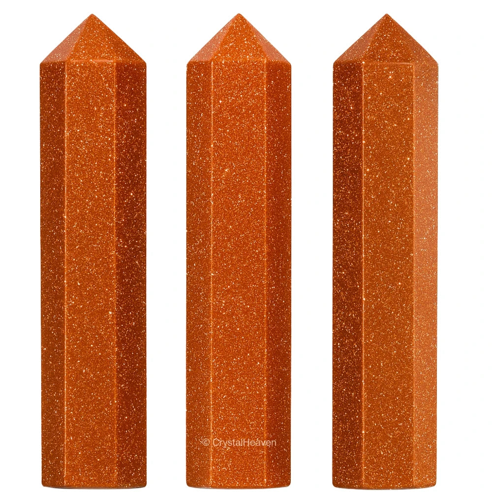 Red Goldstone Pencil Points (Set of 10)