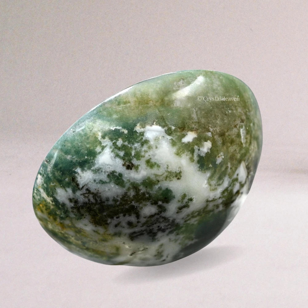 Moss Agate Crystal Bowl - 2 Inch
