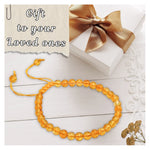 Citrine Onyx Healing Crystal Bracelets - 6mm Beads (Adjustable)