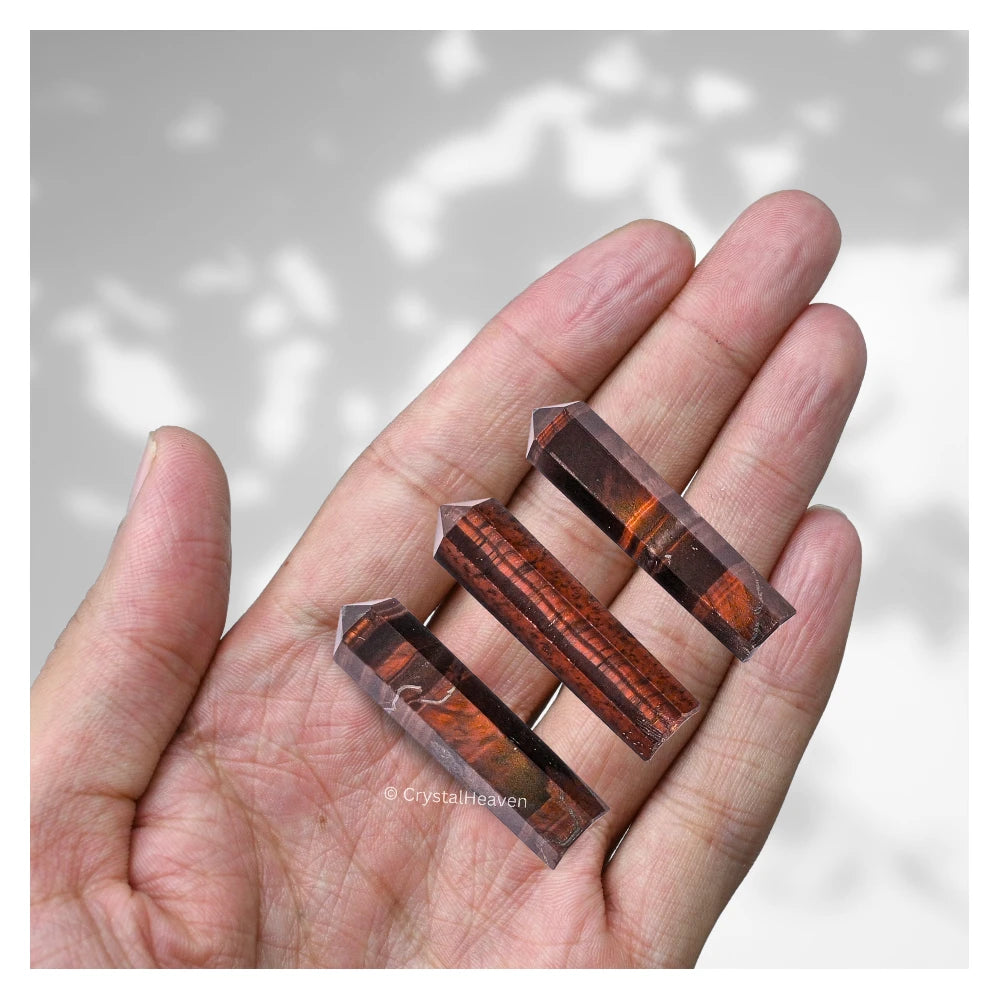 Red Tiger Eye Pencil Points (Set of 10)