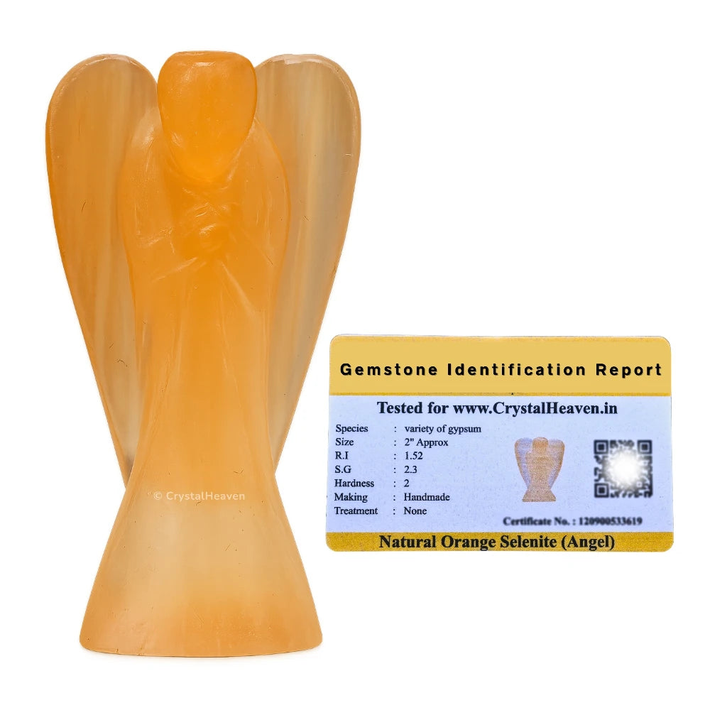 Orange Selenite Angel (4 Inch)