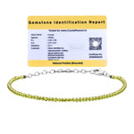 Peridot Bracelets - 2mm Faceted Beads (Silver)