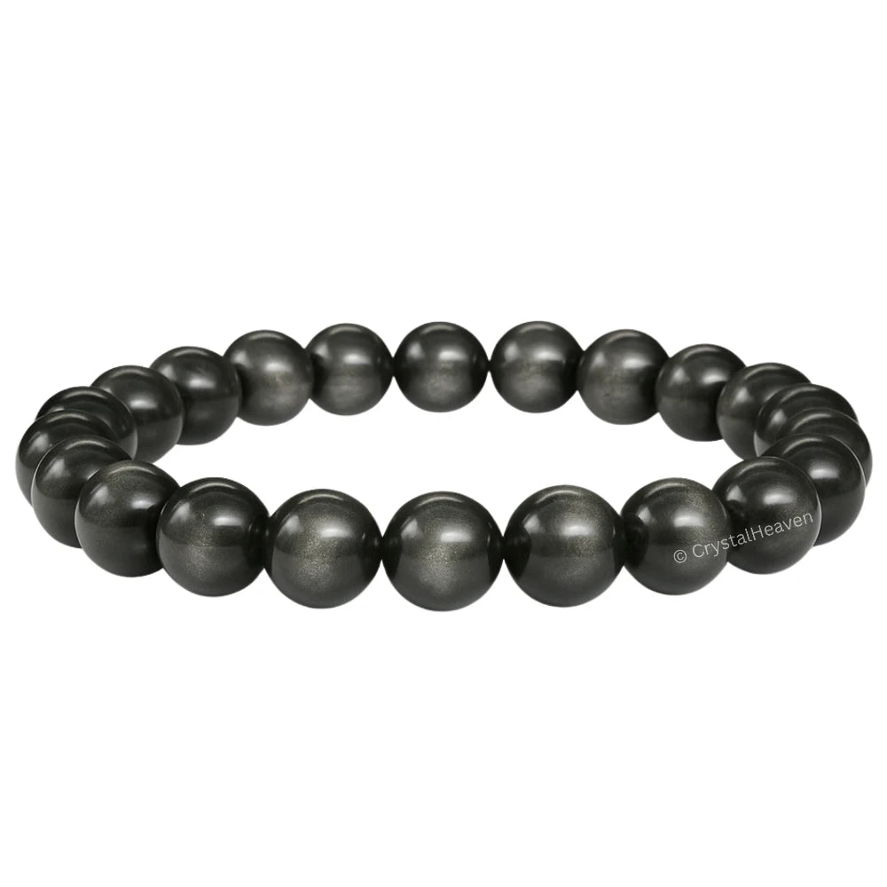 Silver Sheen Obsidian Bracelet (Elastic)