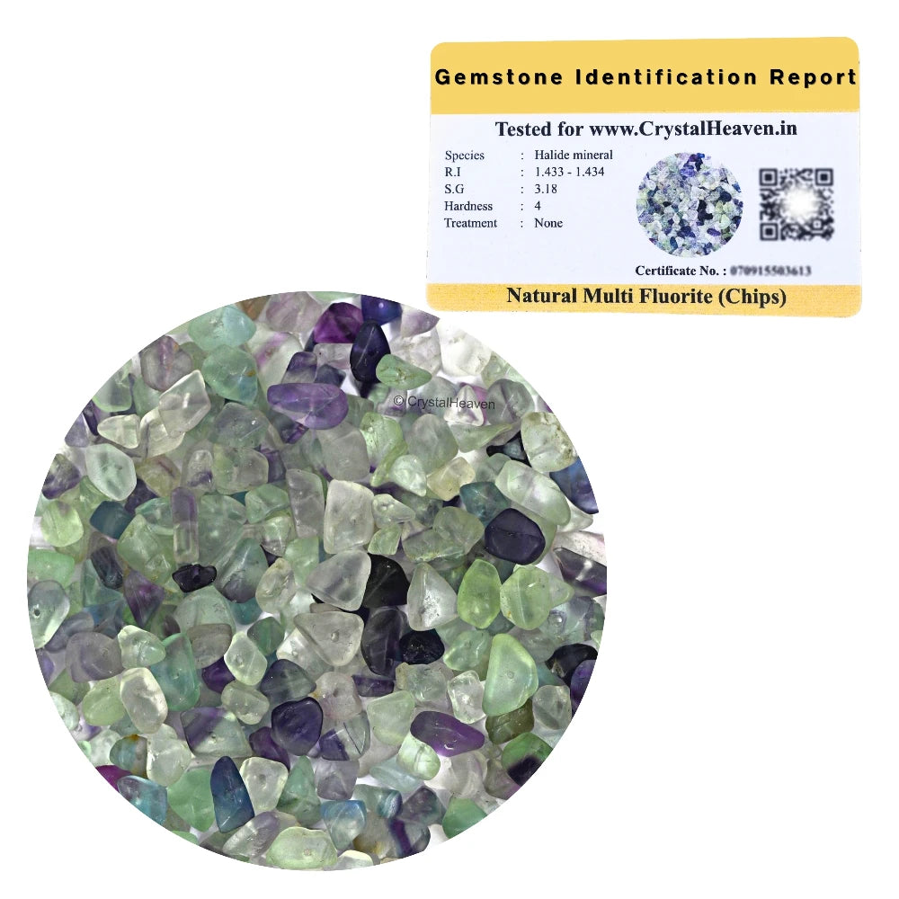 Multi Fluorite Chips - Pre Drilled