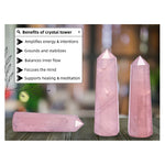 Rose Quartz Tower (3" to 4" inch)