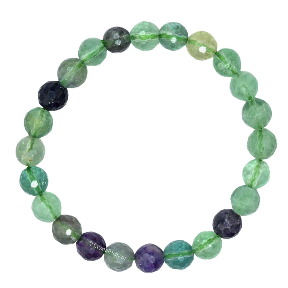 Multi Fluorite Bracelet (Faceted-Stretchable)