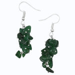 Green Aventurine Crystal Earrings (Gold)