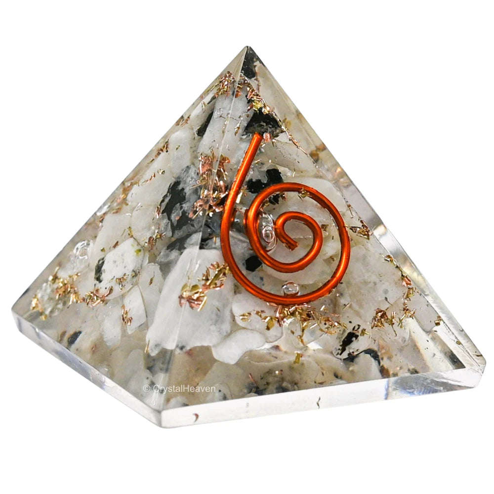 Rainbow Moonstone Orgone Pyramid - 30mm