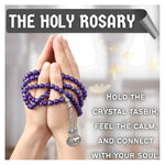 Amethyst Crystal Tasbih (Silver)