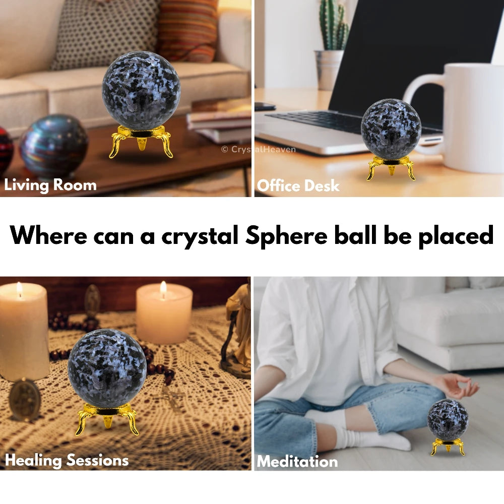 Indigo Gabbro Sphere (2 Inch)