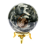 Black Tourmaline Selenite Crystal Orgonite Ball (2.5 Inch)