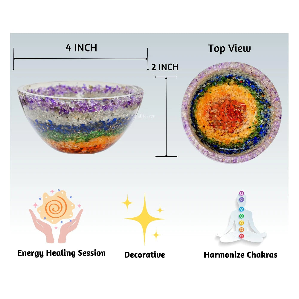 7 Chakra Orgone Bowl (4 Inch)