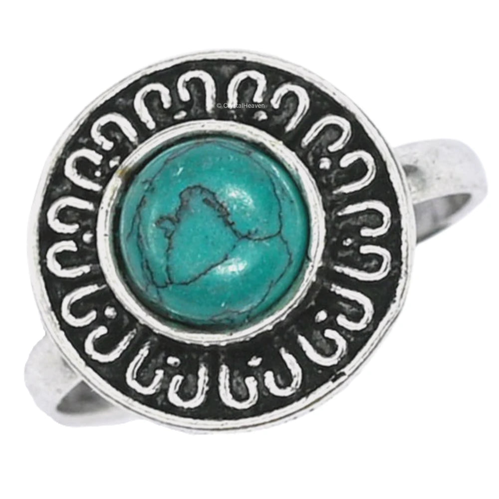Turquoise Ring (Silver/Round)