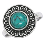 Turquoise Ring (Silver/Round)