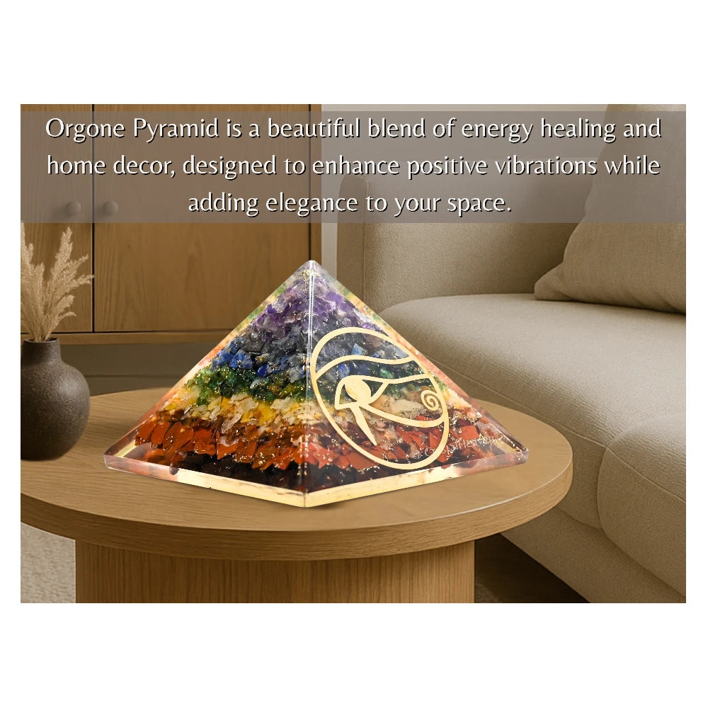 7 Chakra Orgone Pyramid (Horus Eye)