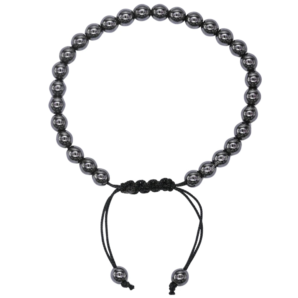 Hematite Healing Crystal Bracelets - 6mm Beads (Adjustable)
