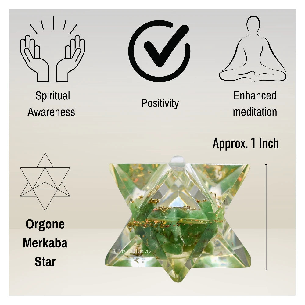 Green Aventurine Orgone Merkaba - 1 Inch
