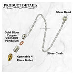 Metal Brass Pendulum - Gold Silver Copper 4 Piece Bullet (MP84)