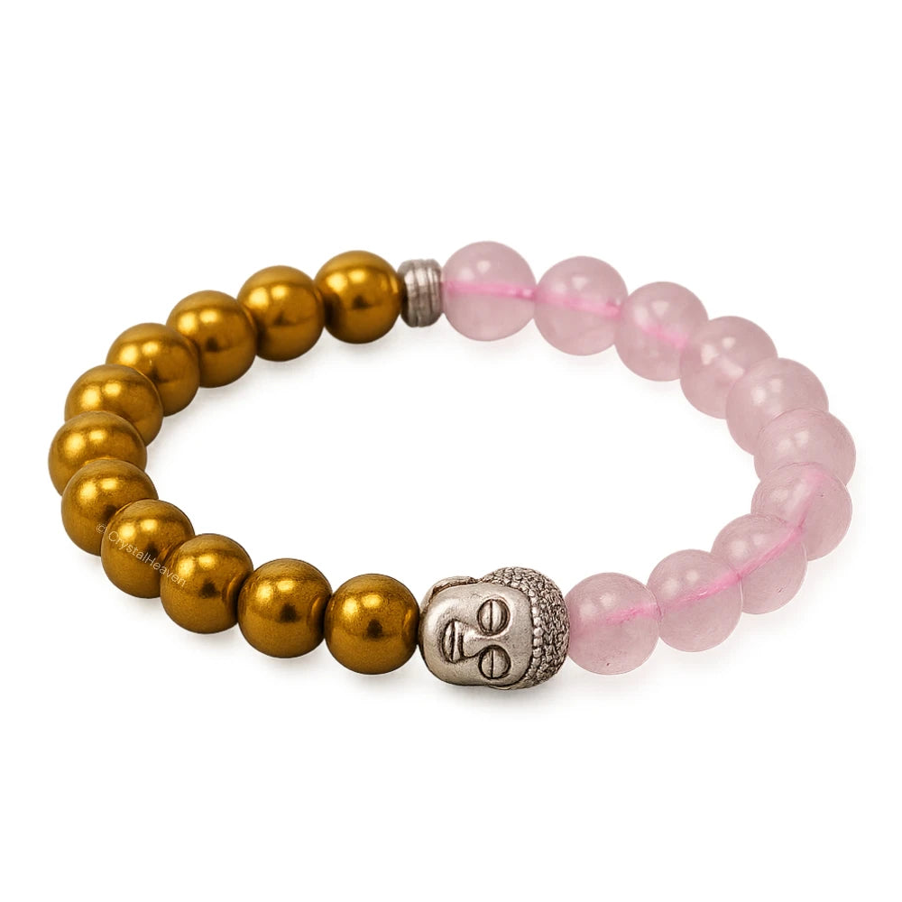 Love and Money Bracelet with Buddha Charm (Silver)