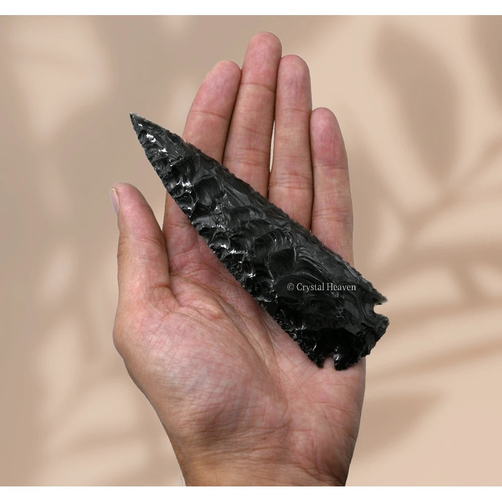 Black Obsidian Arrowhead - 4" to 5"