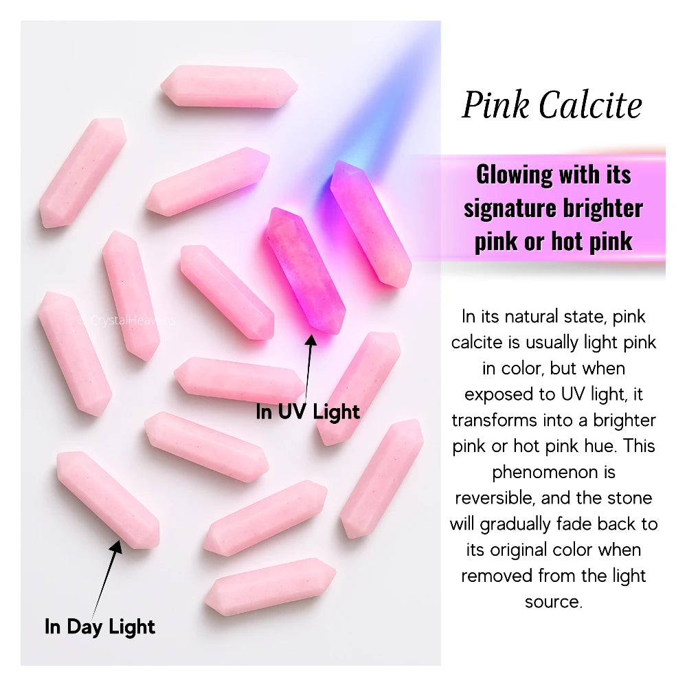 Pink Calcite Pencil Points (Double Terminated) (Set of 3)