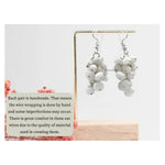 Snow Quartz Crystal Earrings