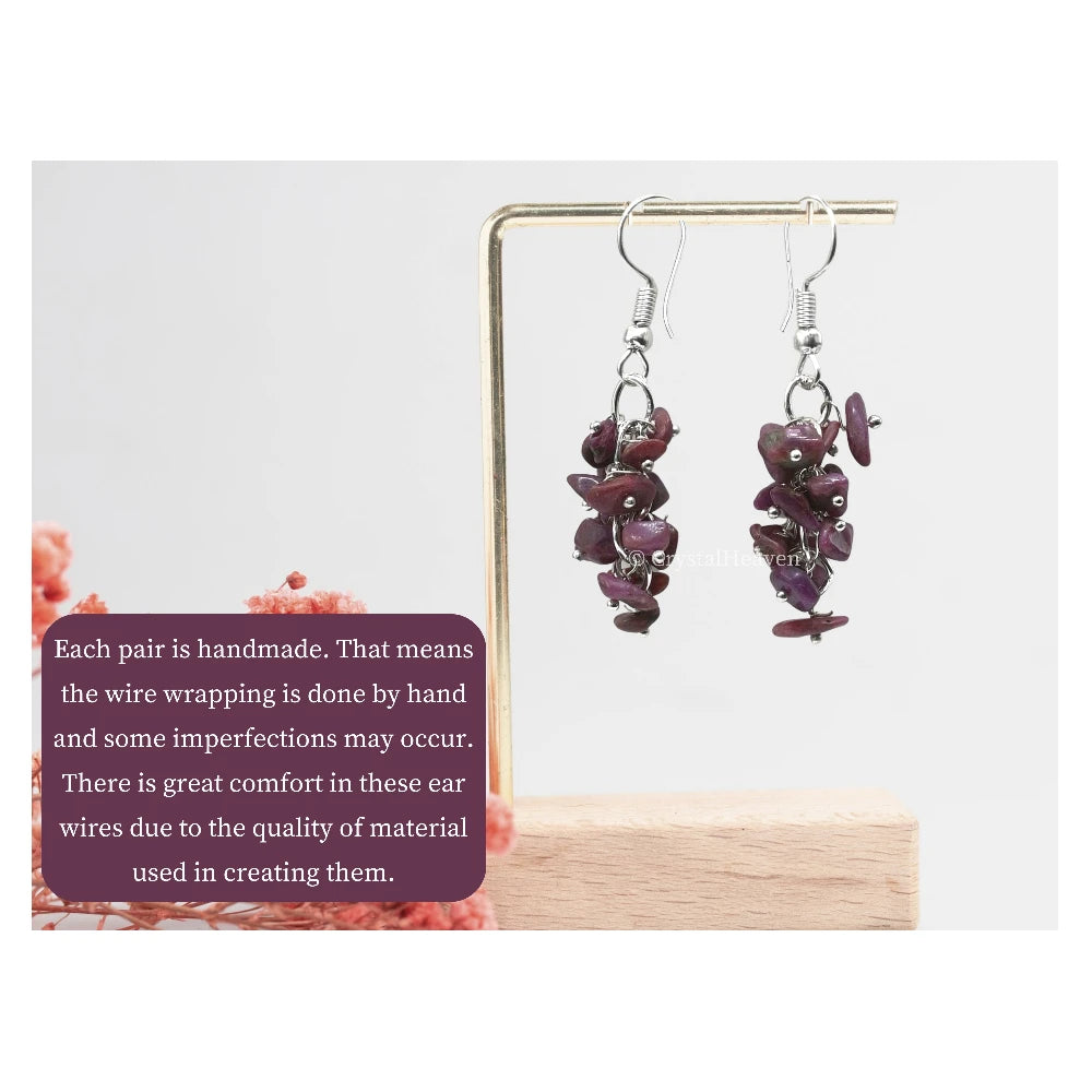 Ruby Crystal Earrings