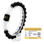 Scorpio Bracelet (वृश्चिक राशि) - Black Obsidian & Milky Quartz