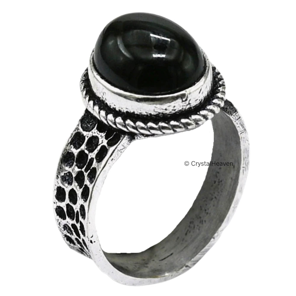 Black Onyx Ring (Silver/Oval)