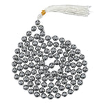 Silver Hematite Japa Mala (Hand Knotted)